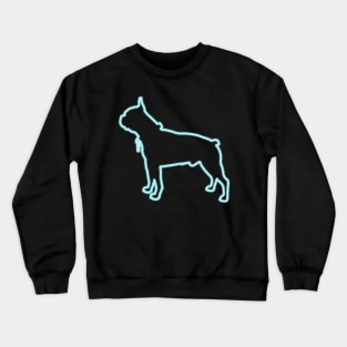 80s Retro Neon Sign Boston Terrier Crewneck Sweatshirt